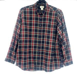 Vtg Y2K LL Bean Flannel Mens Shirt XL Plaid Button Y2K Preppy Outdoor Heritage